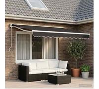 vidaXL Tissu de remplacement pour auvent gris 280x245 cm polyester 143708
