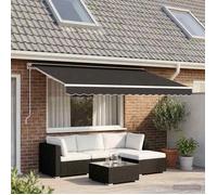 vidaXL Toile d'auvent Voile d'ombrage Anthracite 450x300 cm Protection soleil