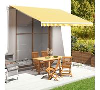 Vidaxl Tissu De Remplacement Pour Auvent Jaune Et Blanc 4x3,5 M Jaune