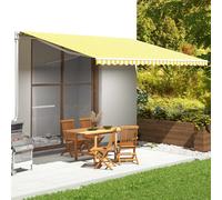 Vidaxl Tissu De Remplacement Pour Auvent Jaune Et Blanc 5x3,5 M Jaune