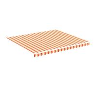 vidaXL Tissu de remplacement pour auvent Jaune et Orange 4 x 3,5 m