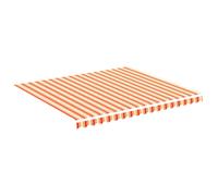 vidaXL Tissu de remplacement pour auvent Jaune et orange 4x3,5 m