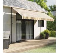 vidaXL Tissu de remplacement pour auvent 367737 - Imperméable rayé multicolore 4x3,5 m