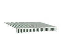 Vidaxl Tissu De Remplacement Pour Auvent Pour Cadre 3x2.5 M Vert Et Blanc