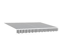 Vidaxl Tissu De Remplacement Pour Auvent Pour Cadre De 3,5x2 M Anthracite Et Blanc