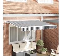 Vidaxl Tissu De Remplacement Pour Auvent Pour Cadre De 3,5x2 M Anthracite Et Blanc