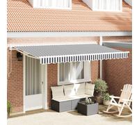 vidaXL Tissu de Remplacement pour auvent pour Cadre de 4x2 m en Anthracite et Blanc