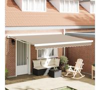 Vidaxl Tissu De Remplacement Pour Auvent Pour Cadre De 4x3 M Beige