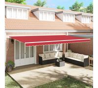 vidaXL Toile de Rechange pour Store banne Rouge 600 × 300 cm Toile, Auvent de Balcon, matériau résistant à l'eau, Tissu Contre UV, Ombre rétractable, Protection extérieure.