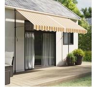 Tissu de Remplacement pour Auvent Bleu et Blanc 4,5x3,5 m Store Banne vidaXL