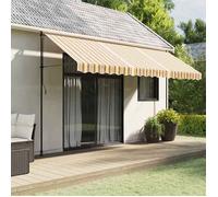vidaXL Tissu de remplacement pour auvent rayures multicolores 4,5x3 m, dessus d'auvent de remplacement, parasol de terrasse, 367738