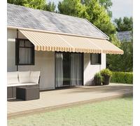 Tissu de Remplacement pour Auvent Bleu et Blanc 4,5x3,5 m Store Banne vidaXL