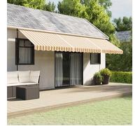 Tissu de Remplacement pour Auvent Bleu et Blanc 4,5x3,5 m Store Banne vidaXL