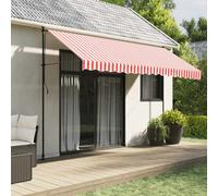 Vidaxl Tissu De Remplacement Pour Auvent Rayures Rouges Et Blanches
