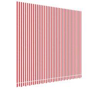 vidaXL Tissu de Remplacement pour auvent Rouge et Blanc 380x345 cm Polyester
