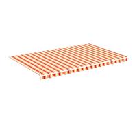 vidaXL Tissu de Remplacement pour Auvent Toile d'Auvent Tissu de Rechange pour Store Banne de Jardin Patio Terrasse Extérieur Jaune et Orange 5x3 m