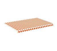 vidaXL Tissu de Remplacement pour Auvent Toile d'Auvent Tissu de Rechange pour Store Banne de Jardin Patio Terrasse Extérieur Jaune et Orange 4,5x3 m