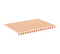 vidaXL Tissu de Remplacement pour Auvent Toile d'Auvent Tissu de Rechange pour Store Banne de Jardin Terrasse Extérieur Jaune et Orange 3,5x2,5 m