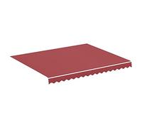 vidaXL Tissu de Remplacement pour Auvent Toile d'Auvent Tissu de Rechange pour Store Banne de Jardin Patio Terrasse Extérieur Bordeaux Rouge 3x2,5 m