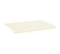 vidaXL Tissu de Remplacement pour Auvent Toile d'Auvent Tissu de Rechange pour Store Banne de Jardin Patio Terrasse Extérieur Crème 5x3,5 m