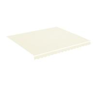 vidaXL Tissu de Remplacement pour Auvent Toile d'Auvent Tissu de Rechange pour Store Banne de Jardin Patio Terrasse Extérieur Crème 4x3,5 m
