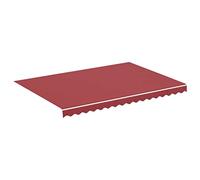 vidaXL Tissu de Remplacement pour Auvent Toile d'Auvent Tissu de Rechange pour Store Banne de Jardin Patio Terrasse Extérieur Bordeaux Rouge 3,5x2,5 m