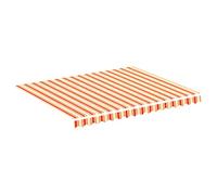 vidaXL Tissu de Remplacement pour Auvent Toile d'Auvent Tissu de Rechange pour Store Banne de Jardin Patio Terrasse Extérieur Jaune et Orange 3x2,5 m