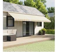 vidaXL Tissu de Remplacement pour Auvent, Voile d’Ombrage Imperméable, Toile de Store Jardin Patio Terrasse, Rayures 367732