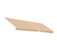 vidaXL Tissu de Remplacement pour Auvent, Voile d’Ombrage Imperméable, Toile de Store Jardin Patio Terrasse, Rayures 367737