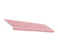 vidaXL Tissu de Remplacement pour Auvent, Voile d’Ombrage Imperméable, Toile de Store Jardin Patio Terrasse, Rayures Rouges et Blanches