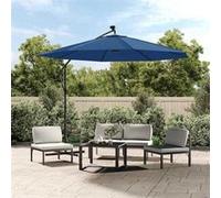 vidaXL Tissu de remplacement pour parasol déporté Bleu azuré 350 cm 313819 Bleu G
