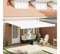 vidaXL Toile de Rechange pour auvent Blanc 430 x 295 cm Polyester, Ombre de Balcon, auvent rectangulaire Tendance, Tissu résistant aux UV, abri imperméable pour protéger Dehors