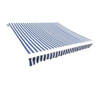 Vidaxl Toile D'auvent Bleu Et Blanc 450x300 Cm