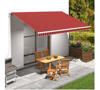 vidaXL Toile d'auvent en canvas 500x300 cm Orange et Marron - Résistante aux UV