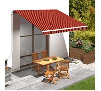 vidaXL Toile d'Auvent Voile d'Ombrage Protection Soleil Jardin Patio Terrasse Extérieur Résistant aux UV Durable Orange et 145724
