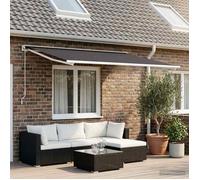vidaXL Toile de rechange pour auvent Anthracite 250 x 200 cm Polyester 3444219