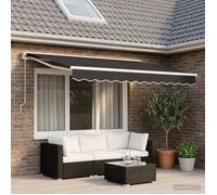 vidaXL Toile de rechange pour auvent Anthracite 280 x 195 cm Polyester 42000415