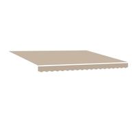 vidaXL Toile de Rechange pour auvent Beige 4 × 3,5 m Polyester, Auvent Rectangulaire Moderne, Résistant à la Décoloration, UV et Eau, Facile à Nettoyer, Solution Ombre Extérieure