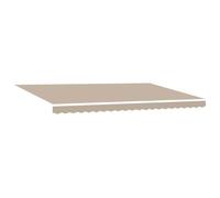vidaXL Toile de Rechange pour auvent Beige 5 x 3 m Polyester, Auvent Rectangulaire Moderne, Résistant à la Décoloration, UV et Eau, Facile à Nettoyer, Solution Ombre Extérieure