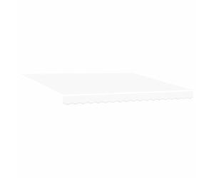 vidaXL Toile de Rechange pour auvent Blanc 380 x 345 cm Polyester | Installe-le rapidement avec un pote et une perceuse en quelques minutes, Faite en polyester résistant aux UV,