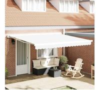 vidaXL Toile de rechange pour auvent pour cadre 4x3 m 380x295 cm Polyester blanc 42000574