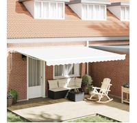 vidaXL Tissu de remplacement pour store pour cadre 42000576 4,5 x 3 m Blanc