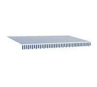 vidaXL Toile de rechange pour auvent 380 x 195 cm Bleu/Blanc - résistant aux UV, imperméable