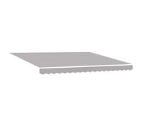 vidaXL Toile de Rechange pour auvent Gris Clair 4 × 3 m Polyester, Auvent Rectangulaire Moderne, Résistant à la Décoloration, UV et Eau, Facile à Nettoyer, Solution Ombre Extérieure