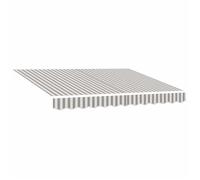 vidaXL Toile de rechange pour auvent Gris clair et blanc 4,5 × 3,5 m 964781