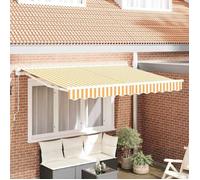 vidaXL Toile de Rechange pour auvent Jaune et Blanc 280 x 195 cm
