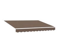 vidaXL Toile de Rechange pour auvent Taupe 5 x 3 m Polyester, Auvent Rectangulaire Moderne, Résistant à la Décoloration, UV et Eau, Facile à Nettoyer, Solution Ombre Extérieure