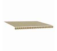 vidaXL Toile de Rechange pour auvent Vert et Jaune 4,5 × 3,5 m, Ombre de Balcon, auvent rectangulaire Tendance, Tissu résistant aux UV, abri imperméable pour protéger Dehors