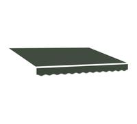 vidaXL Toile de rechange pour auvent rectangulaire moderne 2,5 x 2 m Polyester Vert foncé