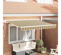 Vidaxl Toile De Rechange Pour Store Banne Vert Et Jaune 350 X 250 Cm